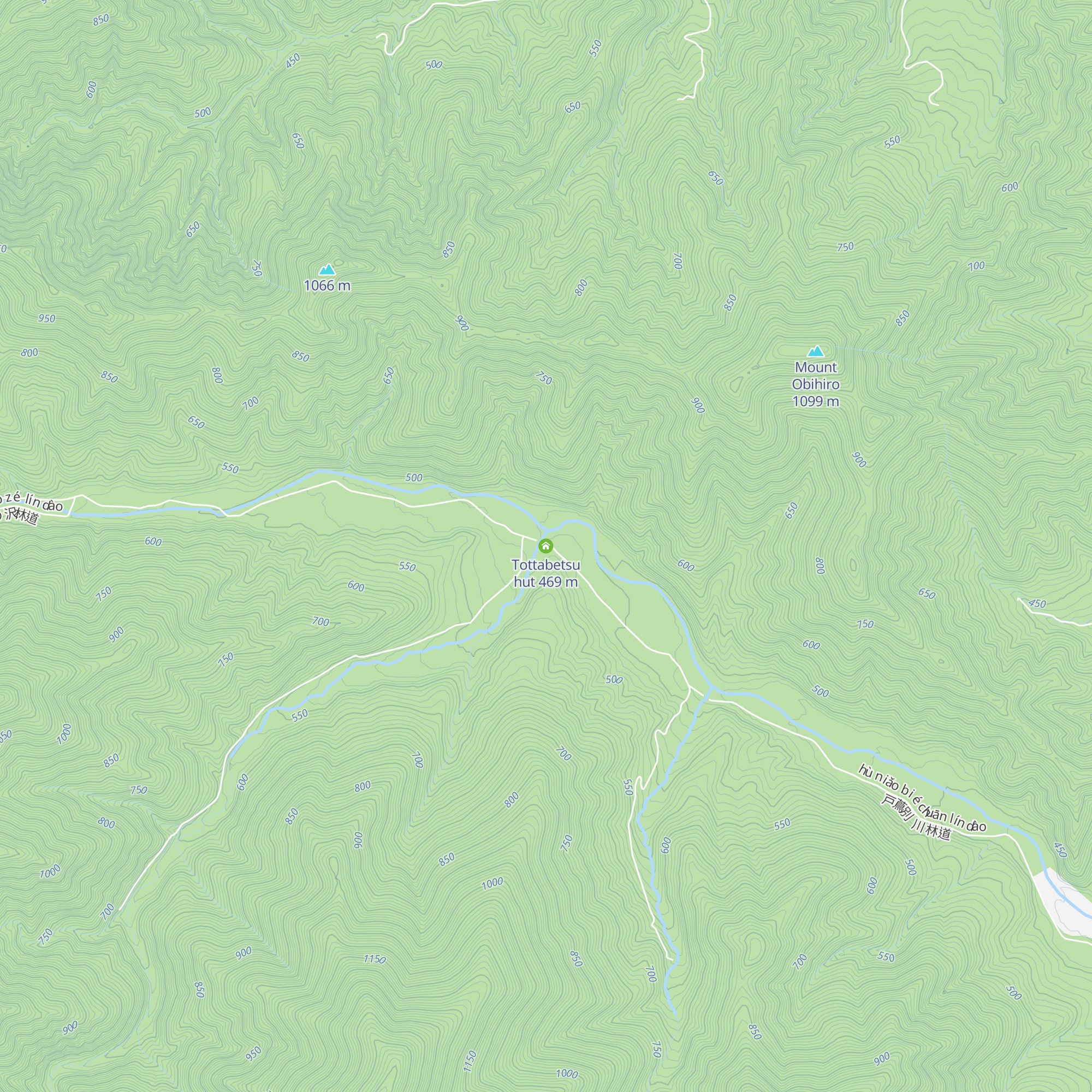 Tottabetsu hut map