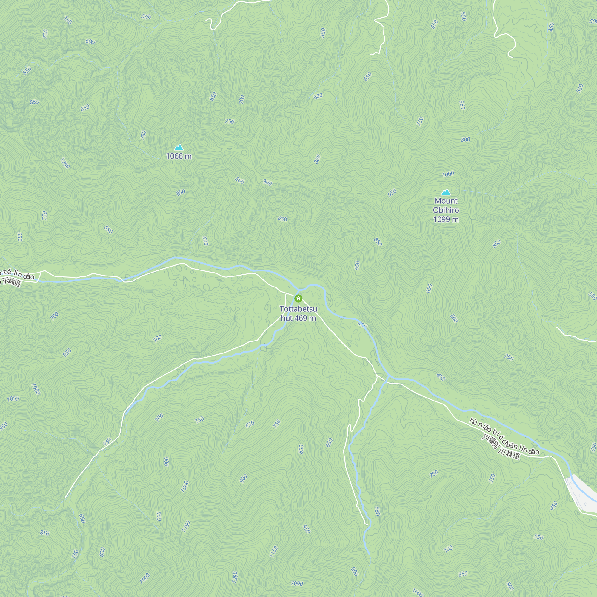 Tottabetsu hut map