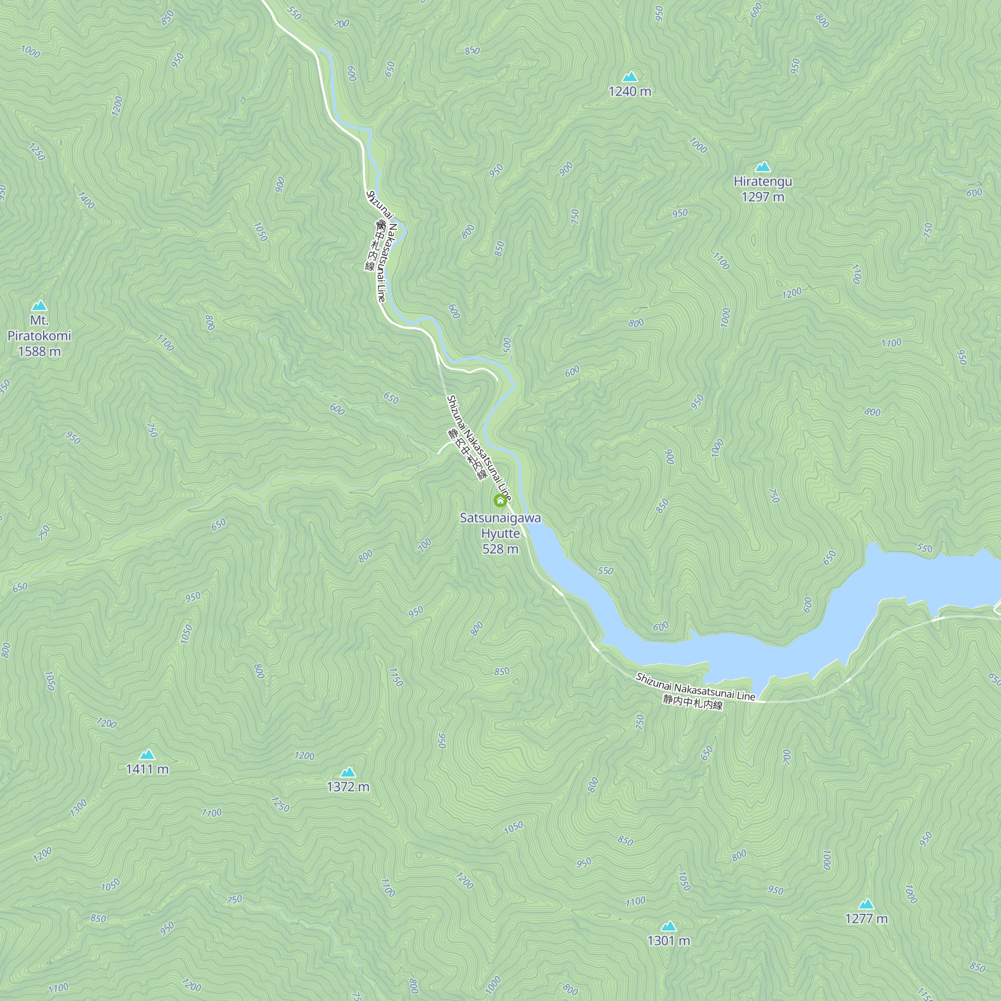 Satsunaigawa Hyutte map