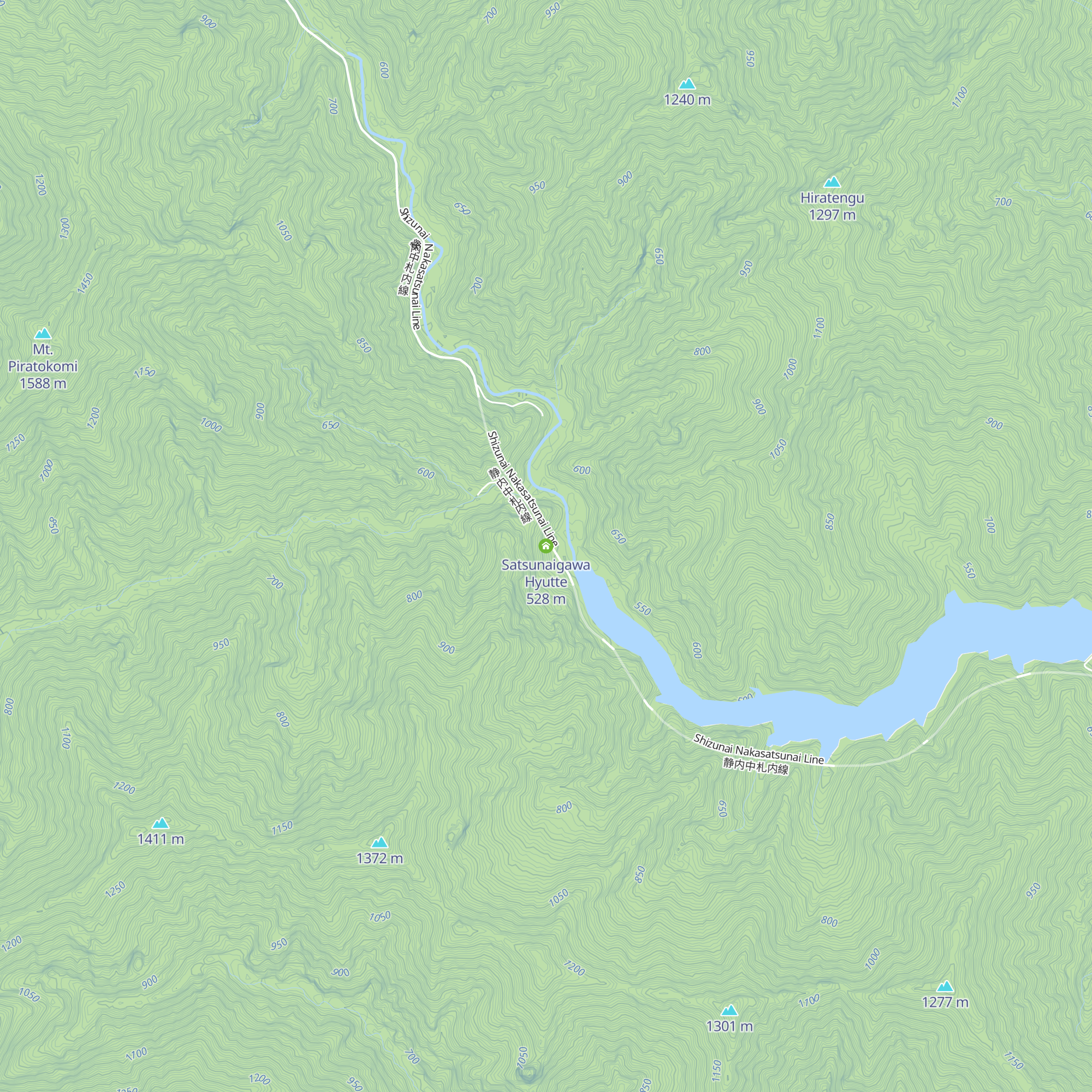Satsunaigawa Hyutte map