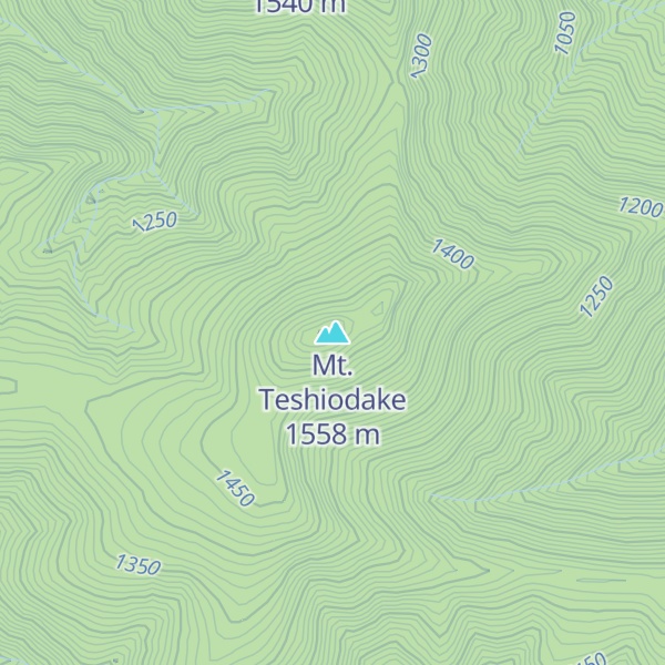 Map of Mt. Teshiodake