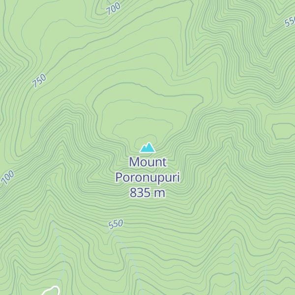 Map of Mount Poronupuri