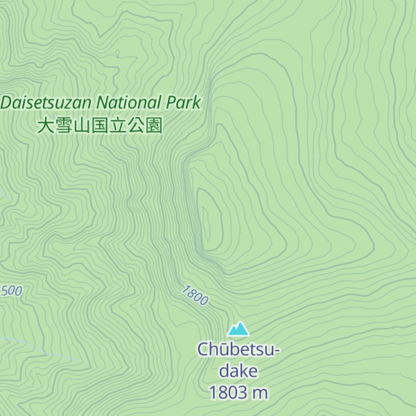 Map of Mt. Chubetsu