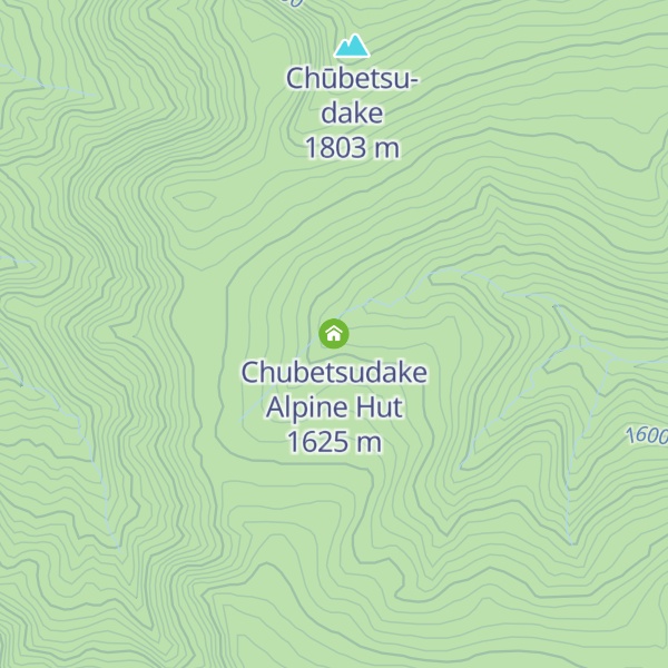 Map of Chubetsudake Alpine Hut
