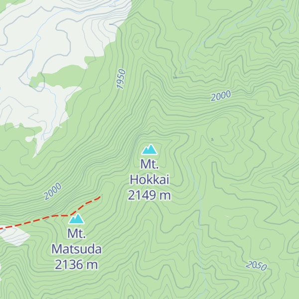 Map of Mt. Hokkai
