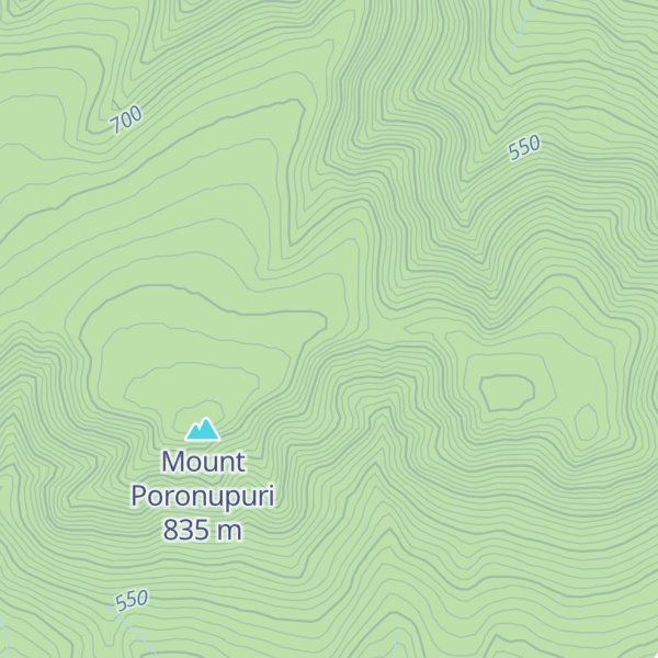 Map of Poronupuri Dake