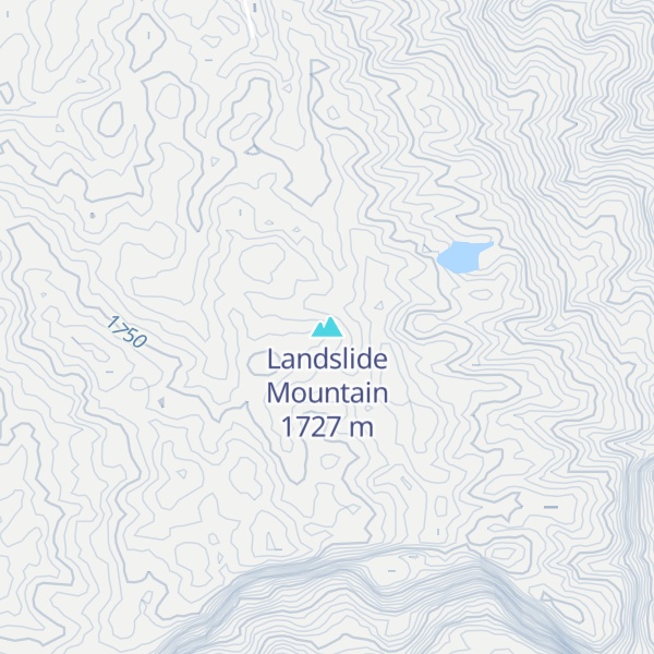 Map of Landslide Mountain