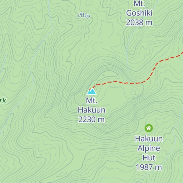 Map of Mt. Hakuun