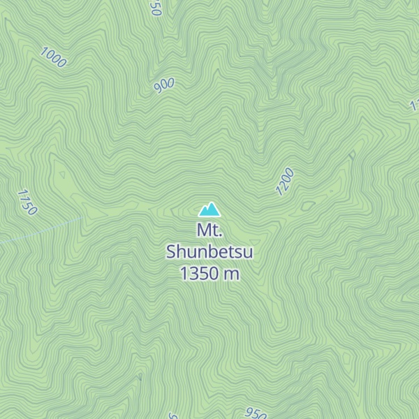 Map of Mt. Shunbetsu
