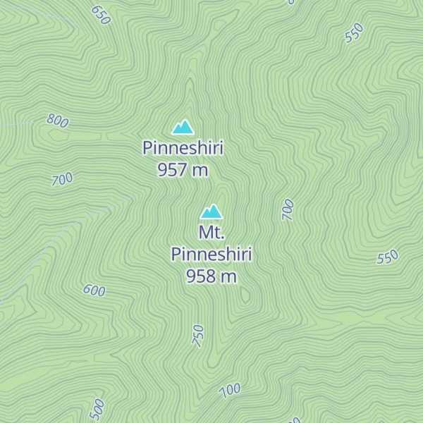 Map of Mt. Pinneshiri