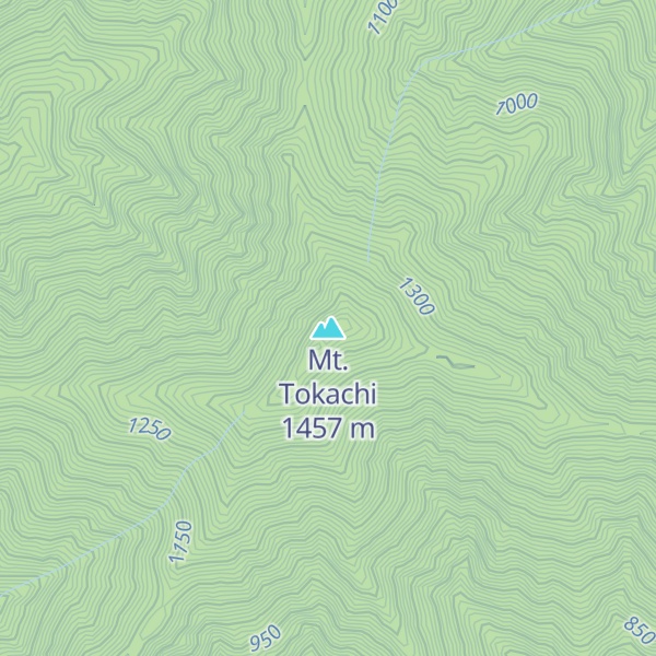 Map of Mt. Tokachi