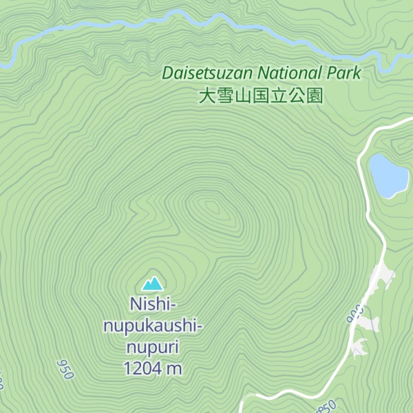 Map of Mt.Nishi-Nupukaushinupuri