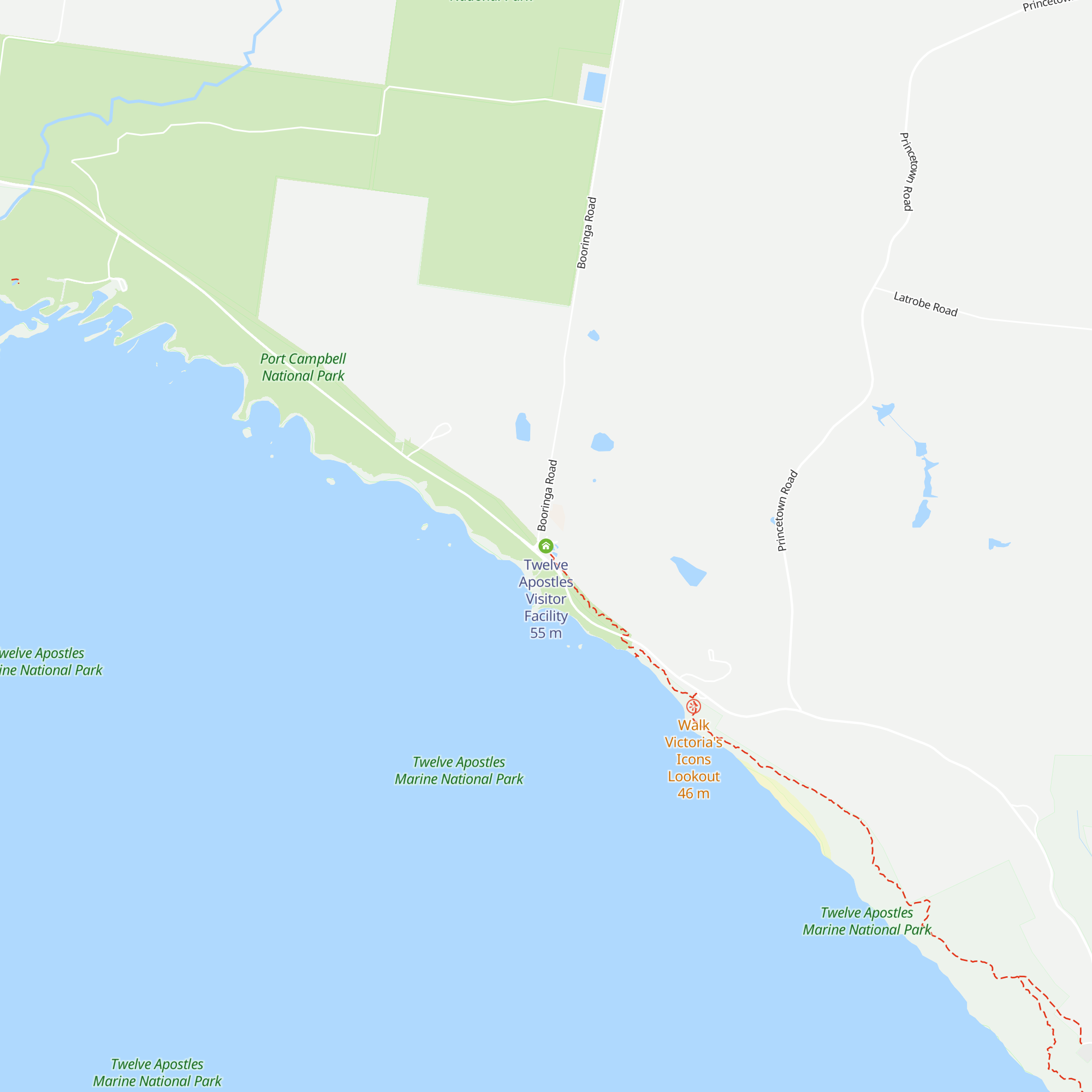 Twelve Apostles Visitor Facility map