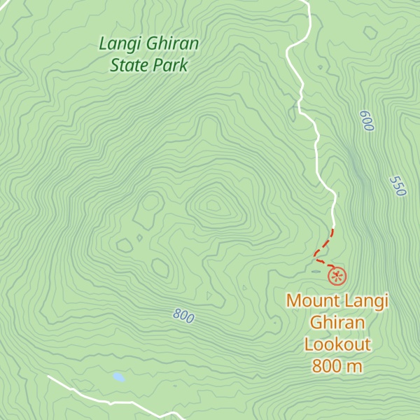 Map of Mount Langi Ghiran