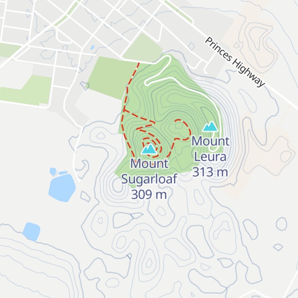 Map of Mount Sugarloaf