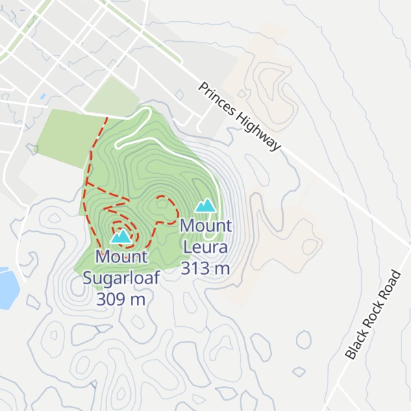 Map of Mount Leura