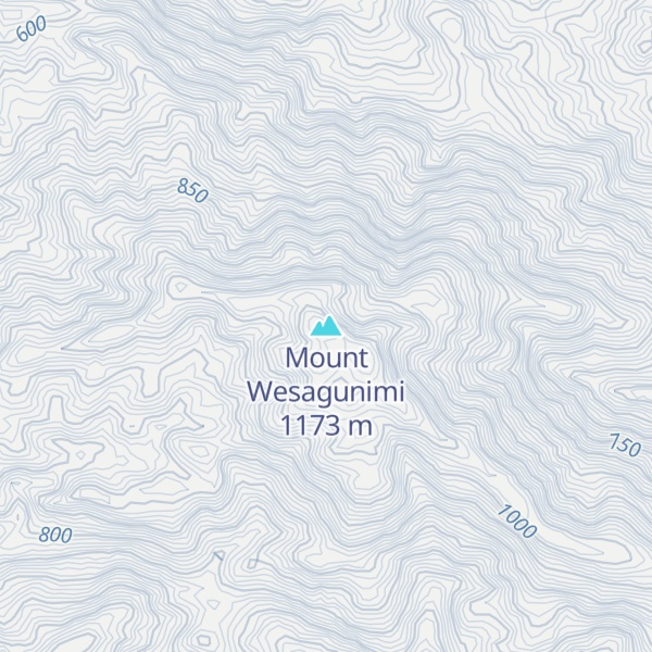 Map of Mount Wesagunimi