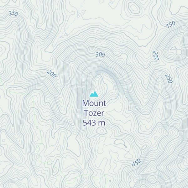 Map of Mount Tozer