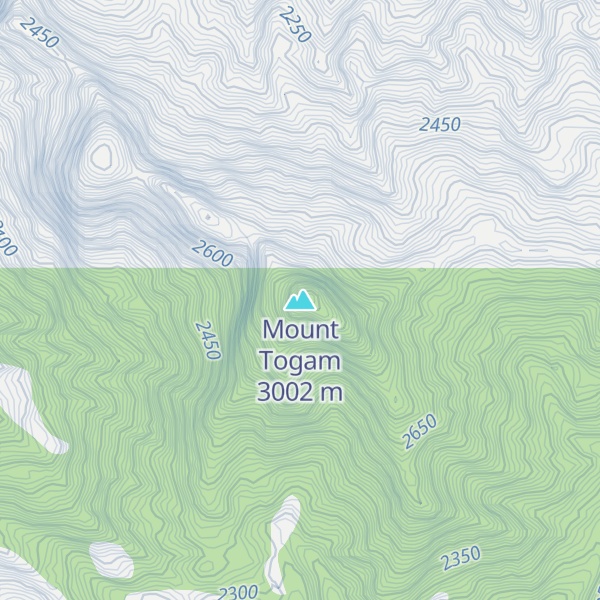 Map of Mount Togam