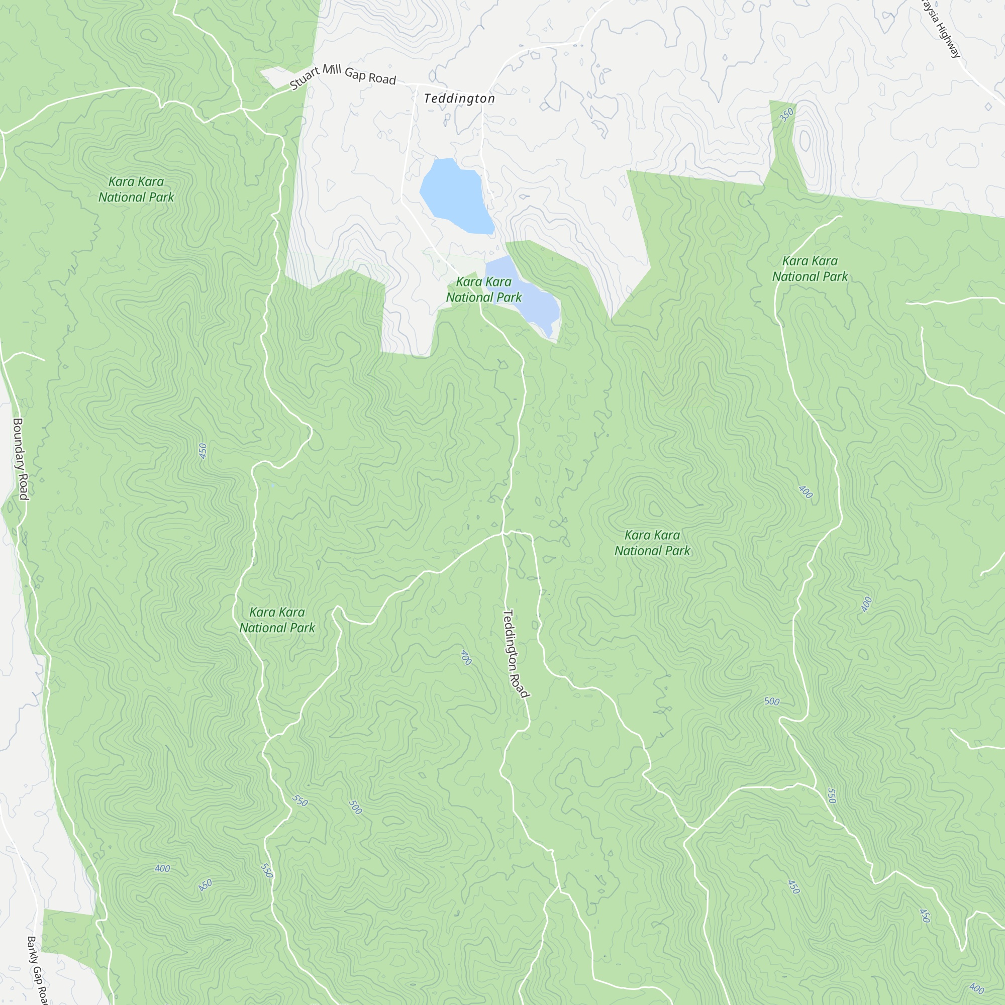 Teddington Hut map