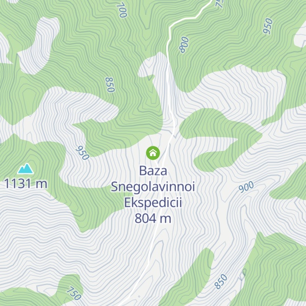 Map of Baza Snegolavinnoi Ekspedicii