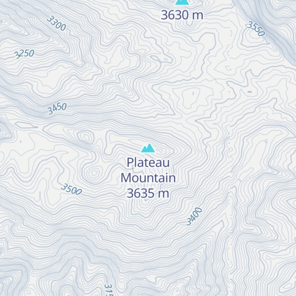 Map of Plateau Mountain