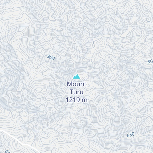 Map of Mount Turu