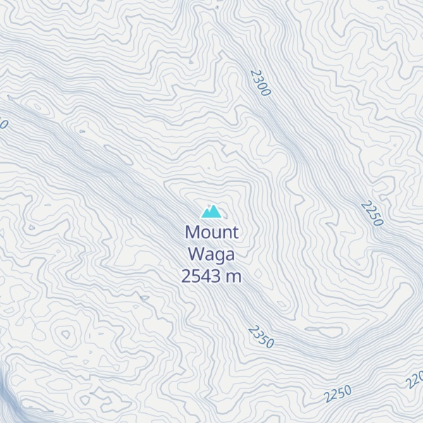Map of Mount Waga