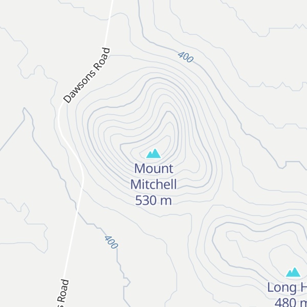 Map of Mount Mitchell