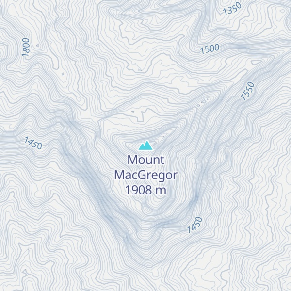 Map of Mount MacGregor