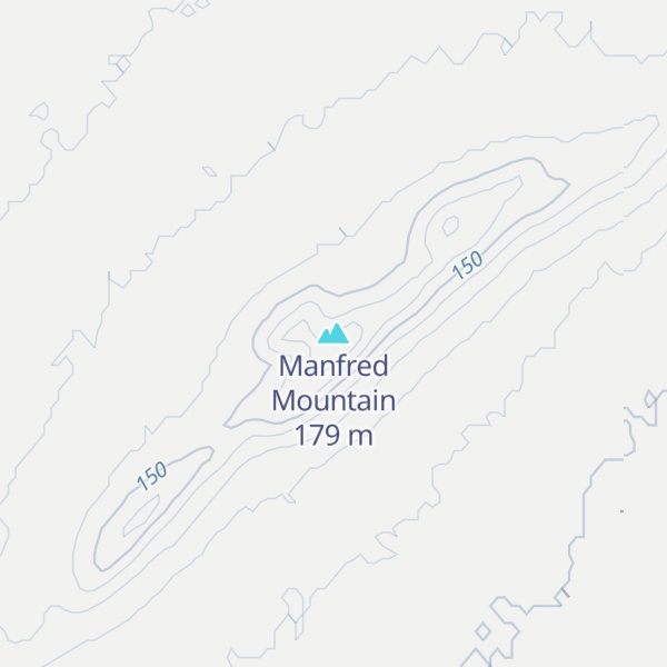 Map of Manfred Mountain