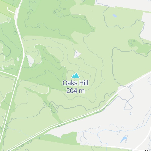 Map of Oaks Hill