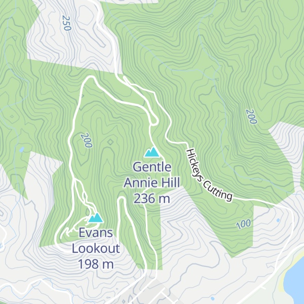 Map of Gentle Annie Hill