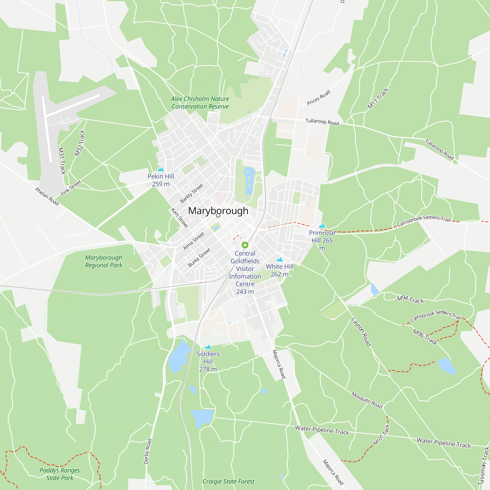 Central Goldfields Visitor Infomation Centre map