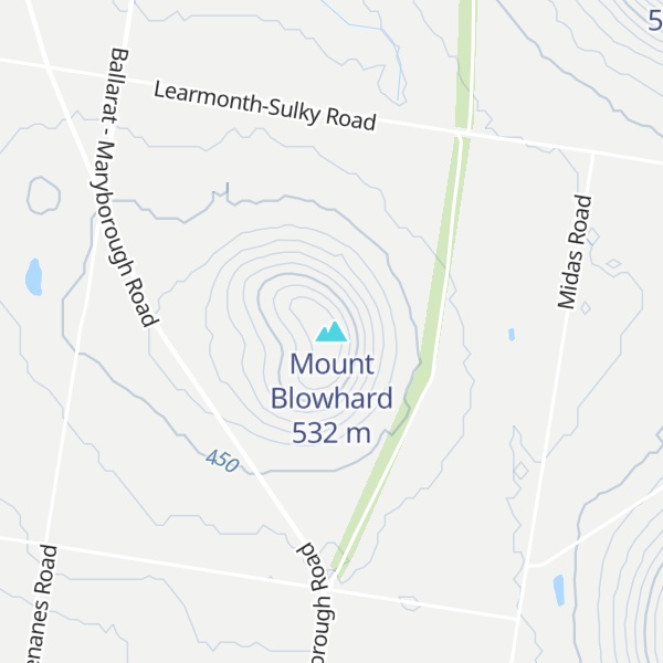 Map of Mount Blowhard