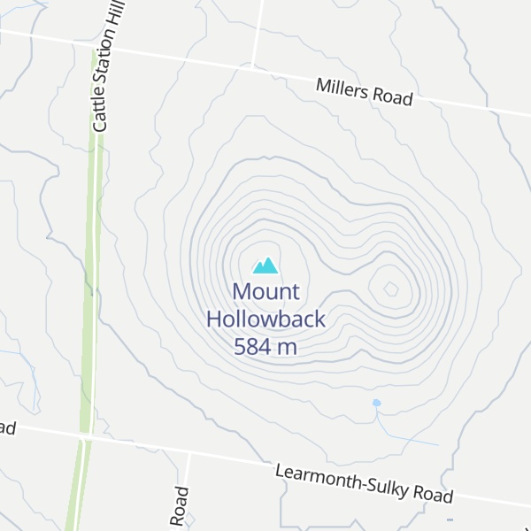 Map of Mount Hollowback