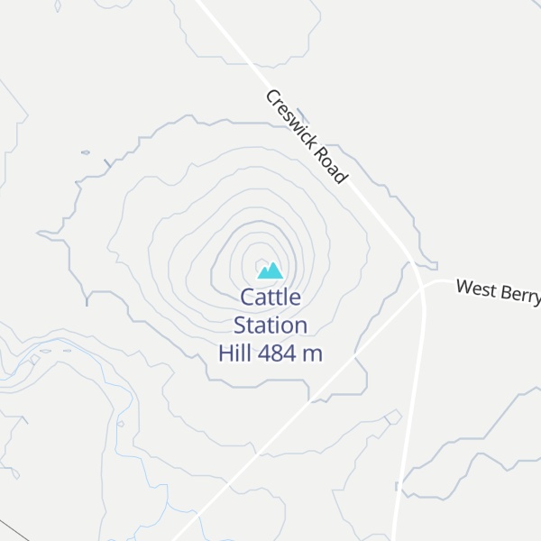 Map of Cattle Station Hill