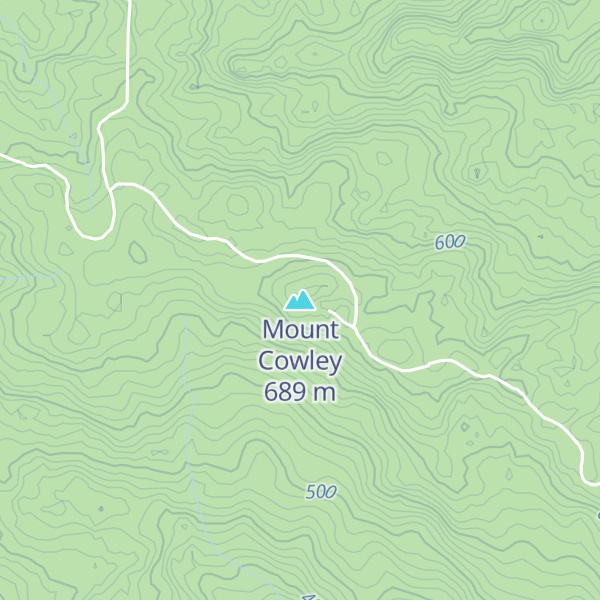 Map of Mount Cowley