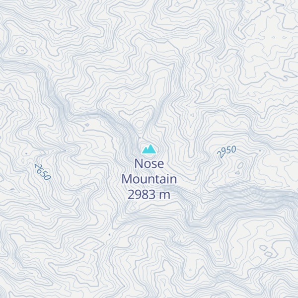 Map of Nose Mountain
