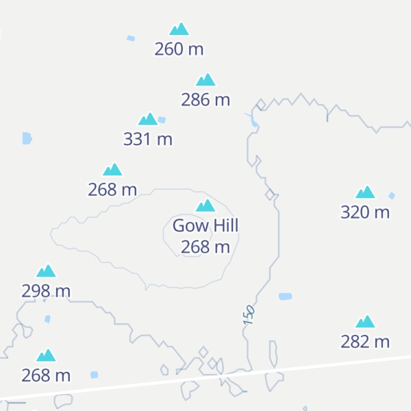 Map of Gow Hill