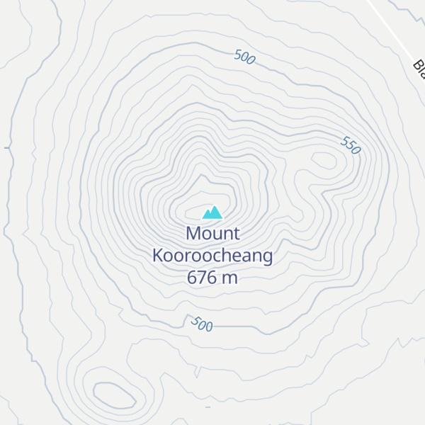 Map of Mount Kooroocheang