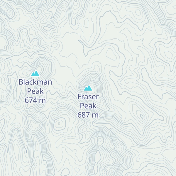 Map of Fraser Peak