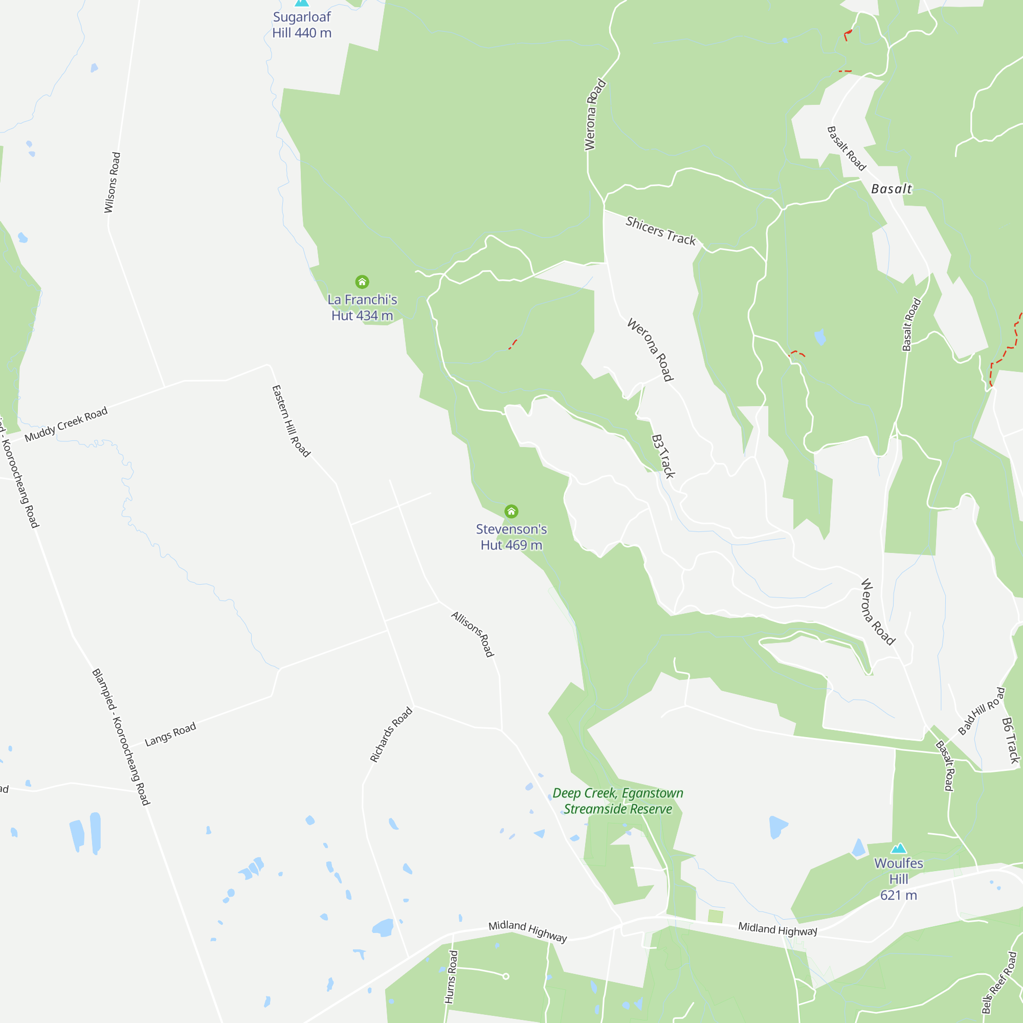 Stevenson's Hut map