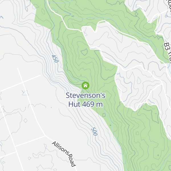 Map of Stevenson's Hut