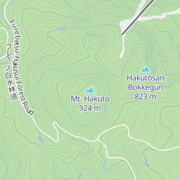Map of Mt. Hakuto