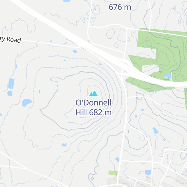 Map of O'Donnell Hill