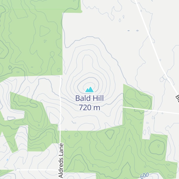 Map of Bald Hill