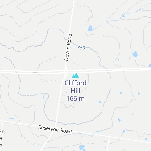 Map of Clifford Hill