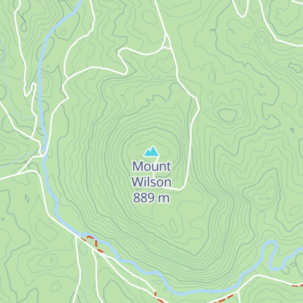 Map of Mount Wilson