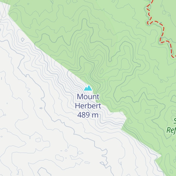 Map of Mount Herbert